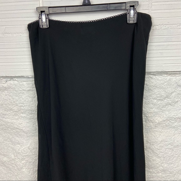 GOOD TIMES black sheer ruffle bottom maxi skirt size medium - Picture 11 of 11